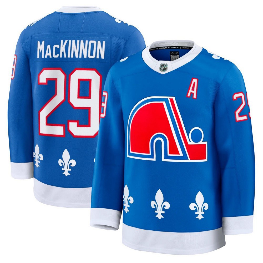 Nathan MacKinnon Colorado Avalanche Blue Alternate Heritage Premium Jersey-Pro Kit Vault | Brand New 26/27 Sports Jerseys